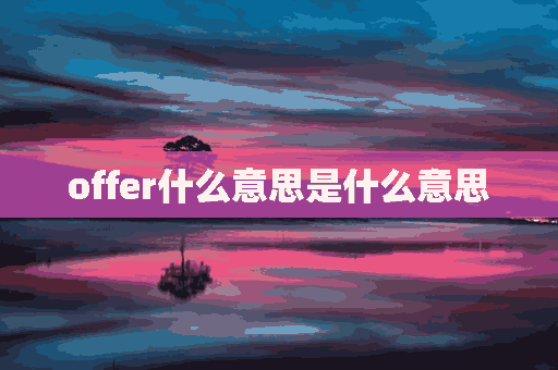 offer什么意思是什么意思